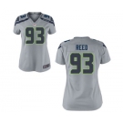 Women's Nike Seattle Seahawks #93 Jarran Reed Grey Alternate NFL Jersey