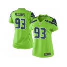 Women's Nike Seattle Seahawks #93 Tony McDaniel Limited Green Rush NFL Jersey