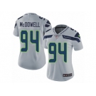 Women's Nike Seattle Seahawks #94 Malik McDowell Limited Grey Alternate NFL Jersey