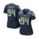 Women's Nike Seattle Seahawks #94 Rasheem Green Game Navy Blue Team Color NFL Jersey