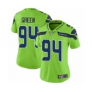 Women's Nike Seattle Seahawks #94 Rasheem Green Limited Green Rush Vapor Untouchable NFL Jersey