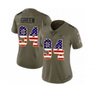 Women's Nike Seattle Seahawks #94 Rasheem Green Limited Olive USA Flag 2017 Salute to Service NFL Jersey