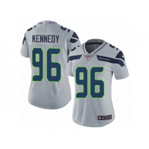 Women's Nike Seattle Seahawks #96 Cortez Kennedy Vapor Untouchable Limited Grey Alternate NFL Jersey