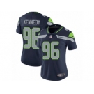 Women's Nike Seattle Seahawks #96 Cortez Kennedy Vapor Untouchable Limited Steel Blue Team Color NFL Jersey