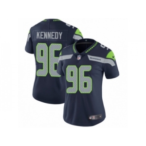 Women's Nike Seattle Seahawks #96 Cortez Kennedy Vapor Untouchable Limited Steel Blue Team Color NFL Jersey