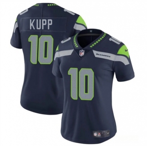 Women's Seattle Seahawks #10 Cooper Kupp Navy 2025 Vapor Limited Football Stitched Jersey