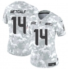 Women's Seattle Seahawks #14 DK Metcalf 2024 F.U.S.E Arctic Camo Salute To Service Limited Stitched Football Jersey