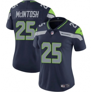 Women's Seattle Seahawks #25 Kenny McIntosh Navy Vapor Limited Football Stitched Jersey