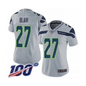 Women's Seattle Seahawks #27 Marquise Blair Grey Alternate Vapor Untouchable Limited Player 100th Season Football Jersey