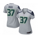 Women's Seattle Seahawks #37 Quandre Diggs Game Grey Alternate Football Jersey