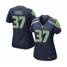 Women's Seattle Seahawks #37 Quandre Diggs Game Navy Blue Team Color Football Jersey