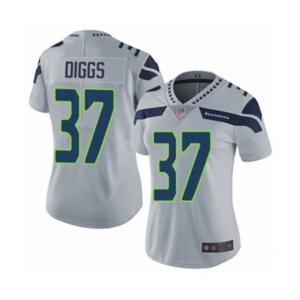 Women's Seattle Seahawks #37 Quandre Diggs Grey Alternate Vapor Untouchable Limited Player Football Jersey