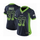 Women's Seattle Seahawks #37 Quandre Diggs Limited Navy Blue Rush Drift Fashion Football Jersey