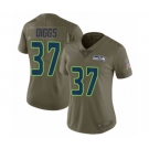 Women's Seattle Seahawks #37 Quandre Diggs Limited Olive 2017 Salute to Service Football Jersey