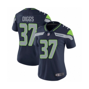 Women's Seattle Seahawks #37 Quandre Diggs Navy Blue Team Color Vapor Untouchable Limited Player Football Jersey