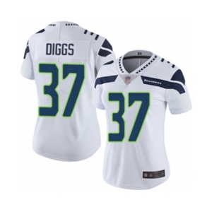 Women's Seattle Seahawks #37 Quandre Diggs White Vapor Untouchable Limited Player Football Jersey