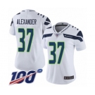 Women's Seattle Seahawks #37 Shaun Alexander White Vapor Untouchable Limited Player 100th Season Football Jersey