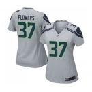 Women's Seattle Seahawks #37 Tre Flowers Game Grey Alternate Football Jersey