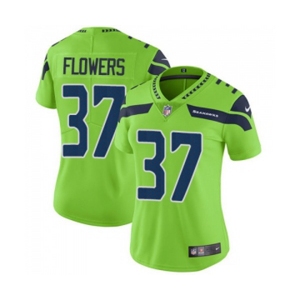 Women's Seattle Seahawks #37 Tre Flowers Limited Green Rush Vapor Untouchable Football Jersey