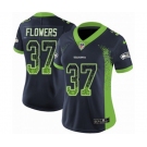 Women's Seattle Seahawks #37 Tre Flowers Limited Navy Blue Rush Drift Fashion Football Jersey