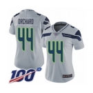 Women's Seattle Seahawks #44 Nate Orchard Grey Alternate Vapor Untouchable Limited Player 100th Season Football Jersey