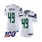 Women's Seattle Seahawks #49 Shaquem Griffin White Vapor Untouchable Limited Player 100th Season Football Jersey