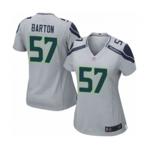 Women's Seattle Seahawks #57 Cody Barton Game Grey Alternate Football Jersey