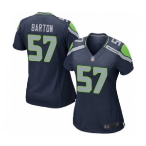 Women's Seattle Seahawks #57 Cody Barton Game Navy Blue Team Color Football Jersey