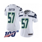 Women's Seattle Seahawks #57 Cody Barton White Vapor Untouchable Limited Player 100th Season Football Jersey