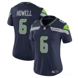 Women's Seattle Seahawks #6 Sam Howell Navy Vapor Limited Football Stitched Jersey