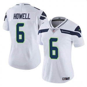 Women's Seattle Seahawks #6 Sam Howell White Vapor Limited Football Stitched Jersey