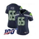 Women's Seattle Seahawks #65 Germain Ifedi Navy Blue Team Color Vapor Untouchable Limited Player 100th Season Football Jersey