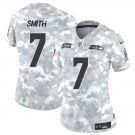 Women's Seattle Seahawks #7 Geno Smith 2024 F.U.S.E Arctic Camo Salute To Service Limited Stitched Football Jersey