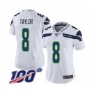 Women's Seattle Seahawks #8 Jamar Taylor White Vapor Untouchable Limited Player 100th Season Football Jersey