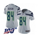 Women's Seattle Seahawks #84 Ed Dickson Grey Alternate Vapor Untouchable Limited Player 100th Season Football Jersey