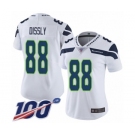 Women's Seattle Seahawks #88 Will Dissly White Vapor Untouchable Limited Player 100th Season Football Jersey