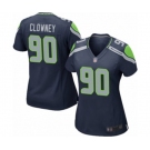 Women's Seattle Seahawks #90 Jadeveon Clowney Game Navy Blue Team Color Football Jersey