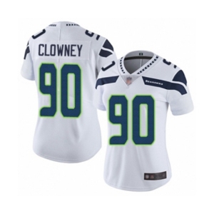 Women's Seattle Seahawks #90 Jadeveon Clowney White Vapor Untouchable Limited Player Football Jersey
