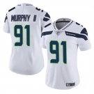 Women's Seattle Seahawks #91 Byron Murphy II 2024 Draft White Vapor Limited Football Stitched Jersey