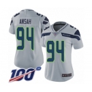 Women's Seattle Seahawks #94 Ezekiel Ansah Grey Alternate Vapor Untouchable Limited Player 100th Season Football Jersey