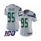 Women's Seattle Seahawks #95 L.J. Collier Grey Alternate Vapor Untouchable Limited Player 100th Season Football Jersey