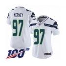 Women's Seattle Seahawks #97 Patrick Kerney White Vapor Untouchable Limited Player 100th Season Football Jersey