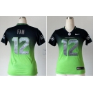 nike women nfl jerseys seattle seahawks #12 fan blue-green[nike drift fashion][second version]