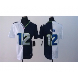 nike women nfl jerseys seattle seahawks #12 fan blue-white[nike split]