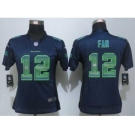 nike women nfl jerseys seattle seahawks #12 fan blue[Strobe Limited]