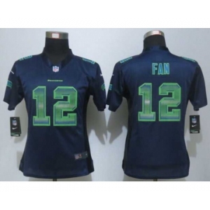 nike women nfl jerseys seattle seahawks #12 fan blue[Strobe Limited]