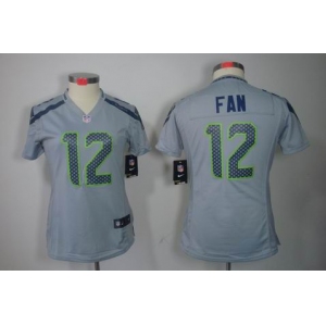 nike women nfl jerseys seattle seahawks #12 fan grey[nike limited]