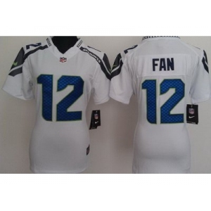 nike women nfl jerseys seattle seahawks #12 fan white[nike]