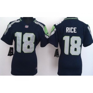 nike women nfl jerseys seattle seahawks #18 sidney rice blue[nike]