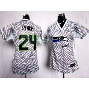 nike women nfl jerseys seattle seahawks #24 lynch[fem fan zebra]